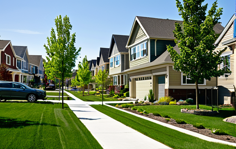 **
Prompt: A well-planned suburban neighborhood showcasing a variety of houses with modest designs and maintained lawns, safe for work, appropriate content, fully clothed neighborhood residents walking on sidewalks, showcasing responsible community planning, urban growth boundary visible in the background, emphasizing green spaces and efficient use of land, perfect anatomy, correct proportions, natural pose, professional architecture photography, high quality, professional, family-friendly.
**