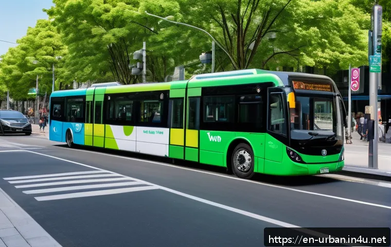 지속가능한 도시개발 목표 SDGs - A vibrant urban street scene showcasing a seamless integration of public transit and micromobility o...
